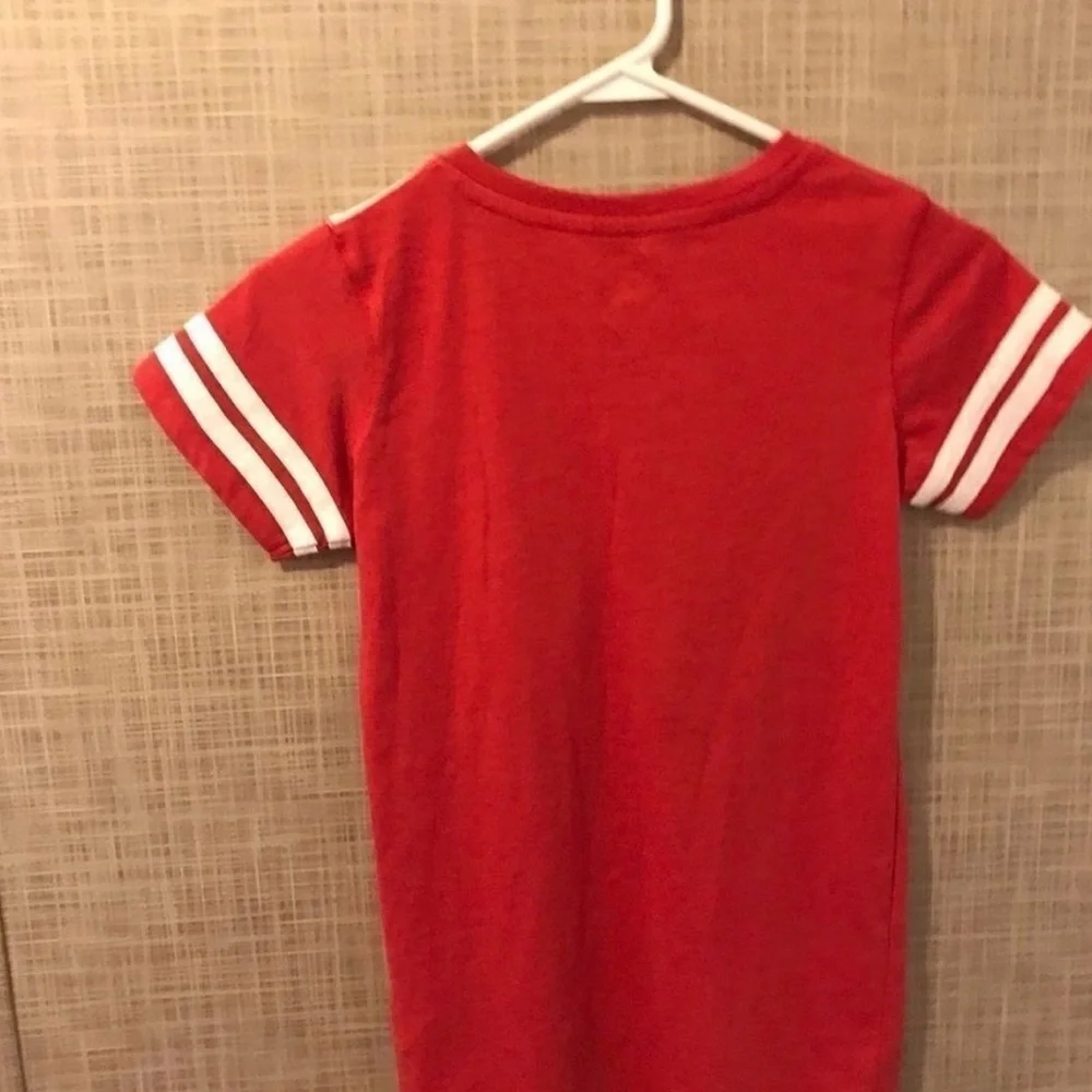 Rivalry Threads Red and White Kids V-Neck Jersey